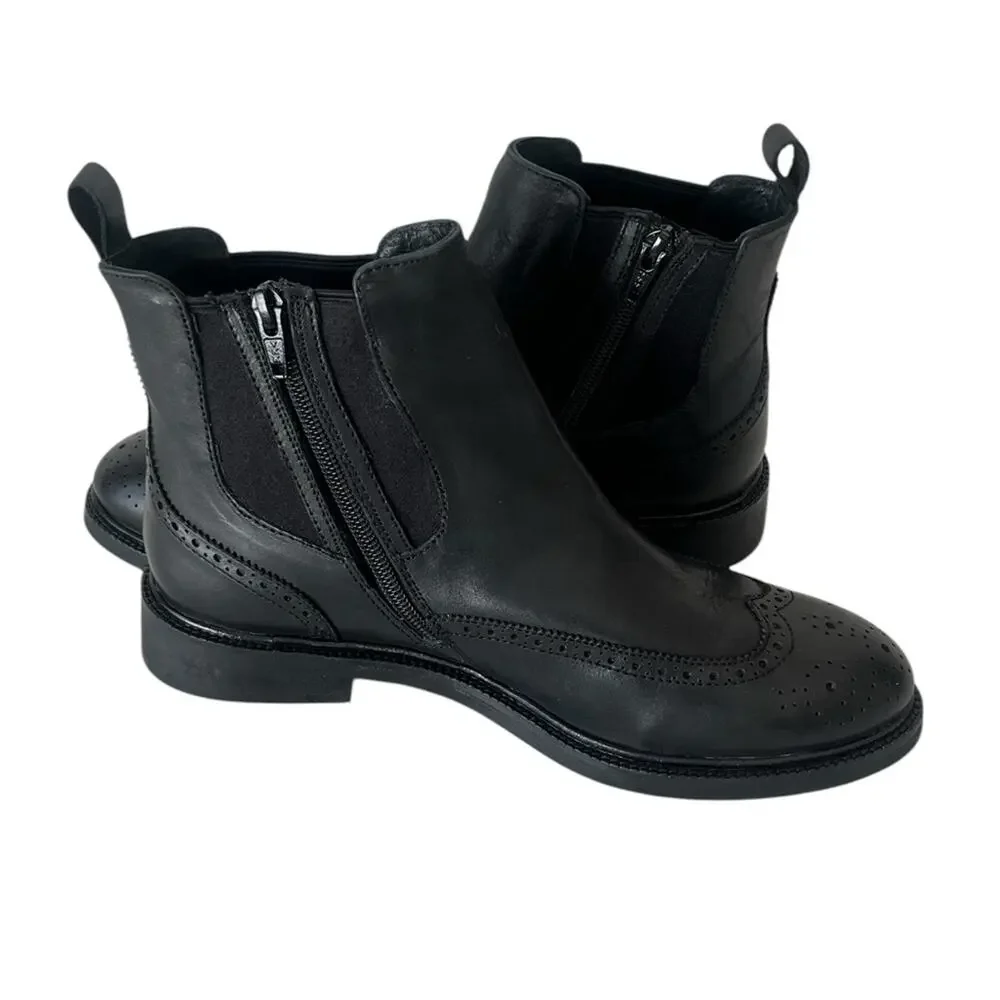 Jeffrey Campbell Edmone Leather Chelsea boots black 7.5 - Picture 8 of 13